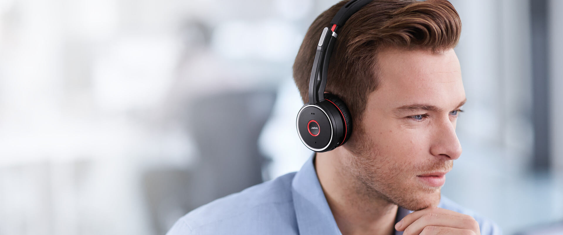 Jabra Evolve 75 Stereo UC inkl. Laddningsställ Svart ...