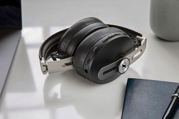 Sennheiser headphones on table